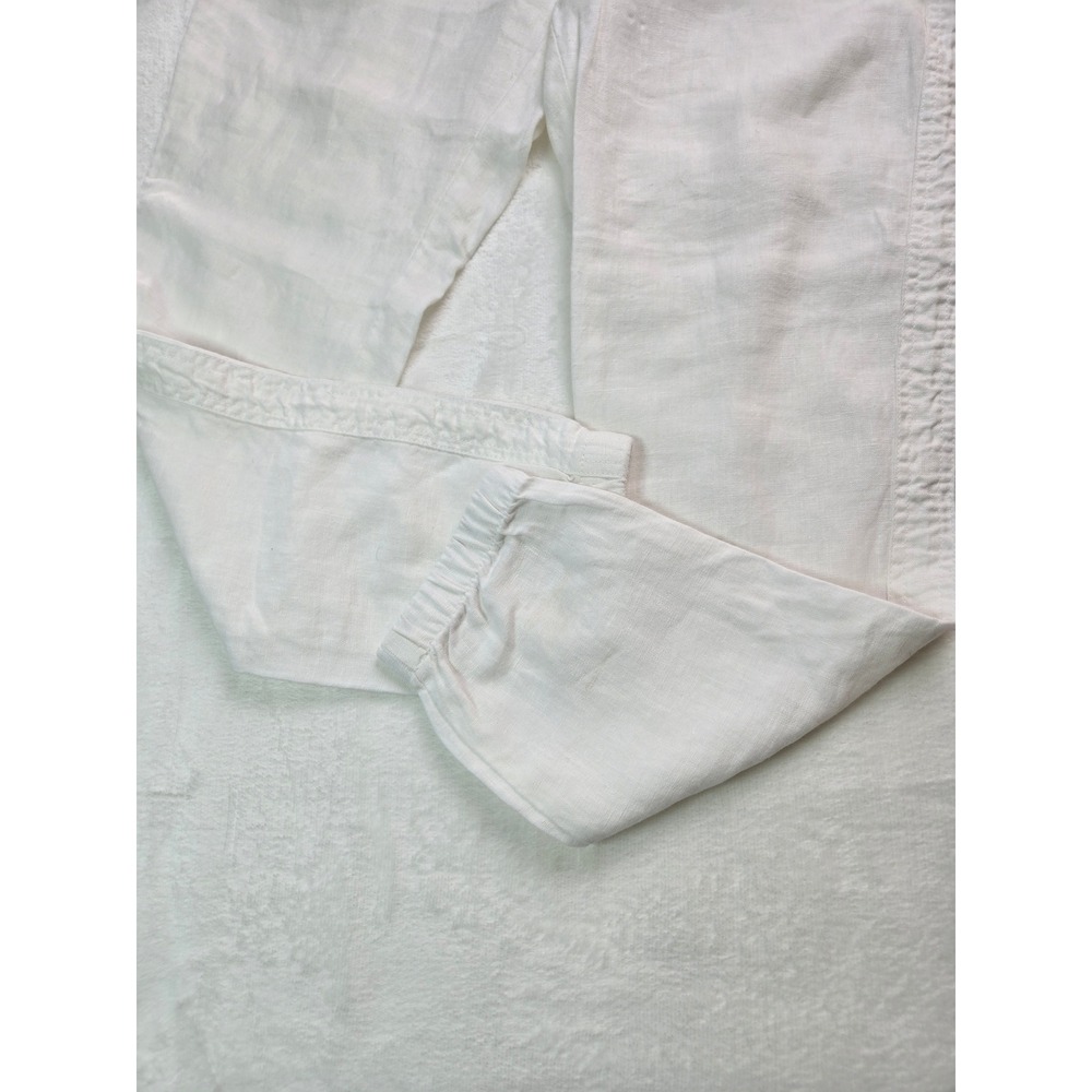 Athleta Cabo Linen Jogger Pants White 100% Linen Elastic Waist Size 0 - Picture 3 of 10